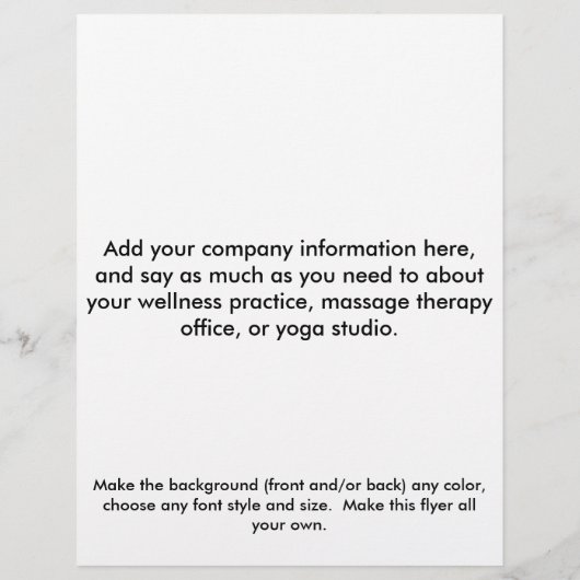 Reflexologiediagram Flyer (Achterkant)