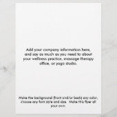 Reflexologiekaart - Blauw Flyer (Achterkant)