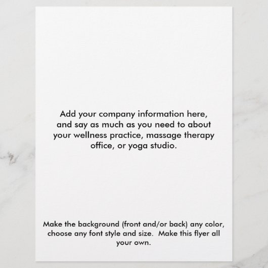 Reflexologiekaart - Blauw Flyer (Achterkant)