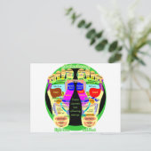 reflexologische voetkaart briefkaart (Staand voorkant)