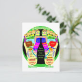 reflexologische voetkaart briefkaart (Staand voorkant)