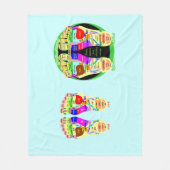 reflexologische voetkaart fleece deken (Voorkant)