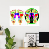 reflexologische voetkaart poster (Thuiskantoor)