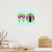 reflexologische voetkaart poster (Keuken)