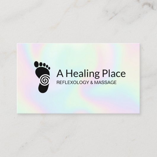 Reflexologist Reflexologist Foot Massage Logo Visitekaartje (Voorkant)