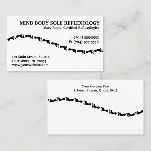 Reflexologist Reflexologist Visitekaartjes (Voorkant / Achterkant)