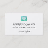 Reflexologist visitekaartje reflexoloog podiatrist (Achterkant)