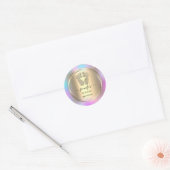 Reflexology Baby Feet Gold Holograph Gold Feet Ronde Sticker (Envelop)