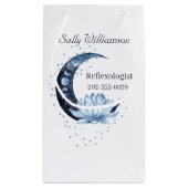 Reflexology Blue Lotus Flower Business Promotion Klein Cadeauzakje (Achterkant)