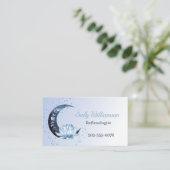 Reflexology Blue Lotus Flower Moon Afsprakenkaartje (Staand voorkant)