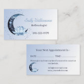 Reflexology Blue Lotus Flower Moon Afsprakenkaartje (Voorkant / Achterkant)