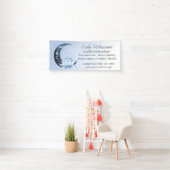 Reflexology Blue Lotus Flower Moon Banner (Insitu)