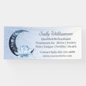 Reflexology Blue Lotus Flower Moon Banner (Horizontaal)
