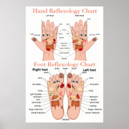 Reflexology Chart 20X30" Poster