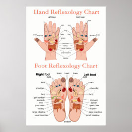 Reflexology Chart 24X36" Poster