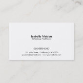 Reflexology Dology & Pedication No1 Visitekaartje (Achterkant)