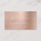 Reflexology Massage Therapist Feet Pink Rose Gold Visitekaartje (Achterkant)