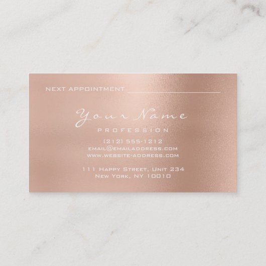 Reflexology Massage Therapist Glitter Appointment Afsprakenkaartje (Achterkant)