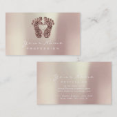 Reflexology Massage Therapist Glitter Roos Copper Visitekaartje (Voorkant / Achterkant)