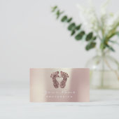Reflexology Massage Therapist Glitter Roos Copper Visitekaartje (Staand voorkant)