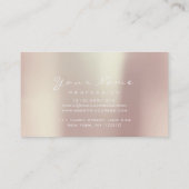 Reflexology Massage Therapist Glitter Roos Copper Visitekaartje (Achterkant)