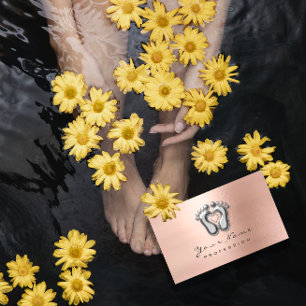 Reflexology Massage Therapist Silver Roos Blush Visitekaartje