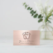 Reflexology Massage Therapist Skinny Roos Blush Visitekaartje (Staand voorkant)