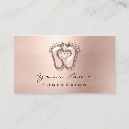 Reflexology Massage Therapist Skinny Roos Blush Visitekaartje (Voorkant)