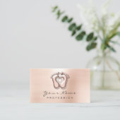 Reflexology Massage Therapist Skinny Roos Pink Visitekaartje (Staand voorkant)