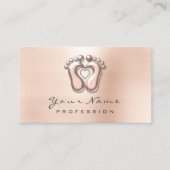 Reflexology Massage Therapist Skinny Roos Pink Visitekaartje (Voorkant)