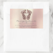 Reflexology Massage Therapy Feet Copper Roos RSVP Rechthoekige Sticker (Tas)