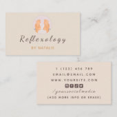 Reflexology Massage Therapy Feet Foot Social Media Visitekaartje (Voorkant / Achterkant)