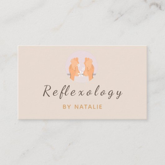 Reflexology Massage Therapy Feet Foot Social Media Visitekaartje (Voorkant)