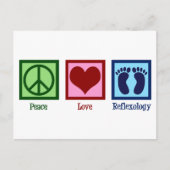 Reflexology Peace Love Briefkaart (Voorkant)