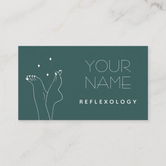 Reflexology Pedicure Massage Therapy  Feet Visitekaartje (Voorkant)
