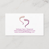 Reflexology Podiatrist Foot Care Visitekaartje (Achterkant)