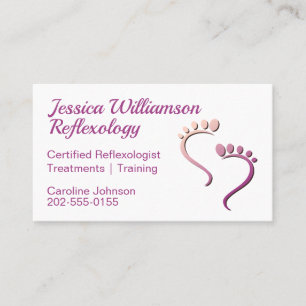 Reflexology Podiatrist Foot Care Visitekaartje