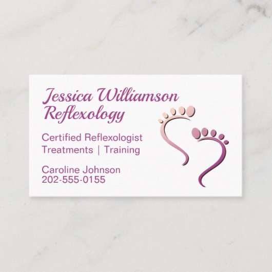 Reflexology Podiatrist Foot Care Visitekaartje (Voorkant)