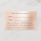 Reflexology Roos Glitter Blue Navy Appointy Afsprakenkaartje (Achterkant)