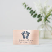 Reflexology Roos Glitter Blue Navy Appointy Afsprakenkaartje (Staand voorkant)