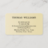 Reflexology Visitekaartje (Achterkant)