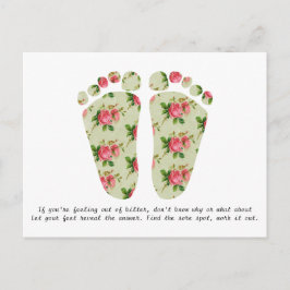 Reflexology visitekaartje briefkaart