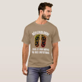 Reflexoloog de enige de echte pas op t-shirt (Voorkant volledig)