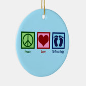 Reflexoloog Peace Love Reflexology Foot Massage Keramisch Ornament (Rechts)