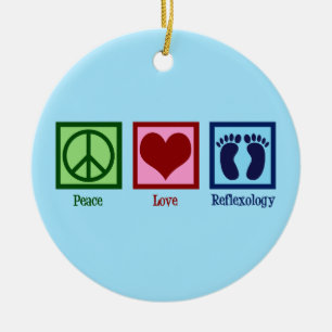 Reflexoloog Peace Love Reflexology Foot Massage Keramisch Ornament