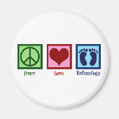 Reflexoloog Peace Love Reflexology Foot Massage Magneet (Voorkant)