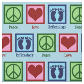 Reflexoloog Peace Love Reflexology Foot Massage Stof (Close Up)