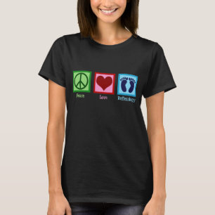Reflexoloog Peace Love Reflexology Foot Massage T-shirt