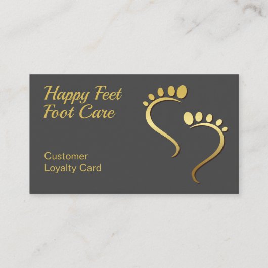 Reflexoloog Podiatrist Pedicure Loyaliteit Kaart Visitekaartje (Voorkant)