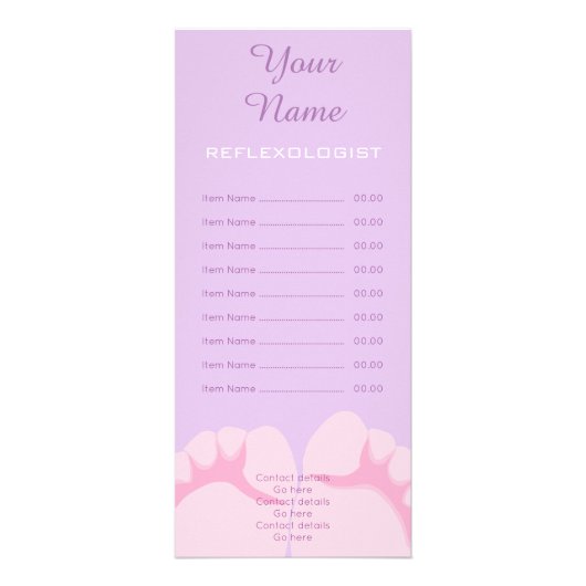Reflexoloog-rackkaart Reclamekaart (Voorkant)